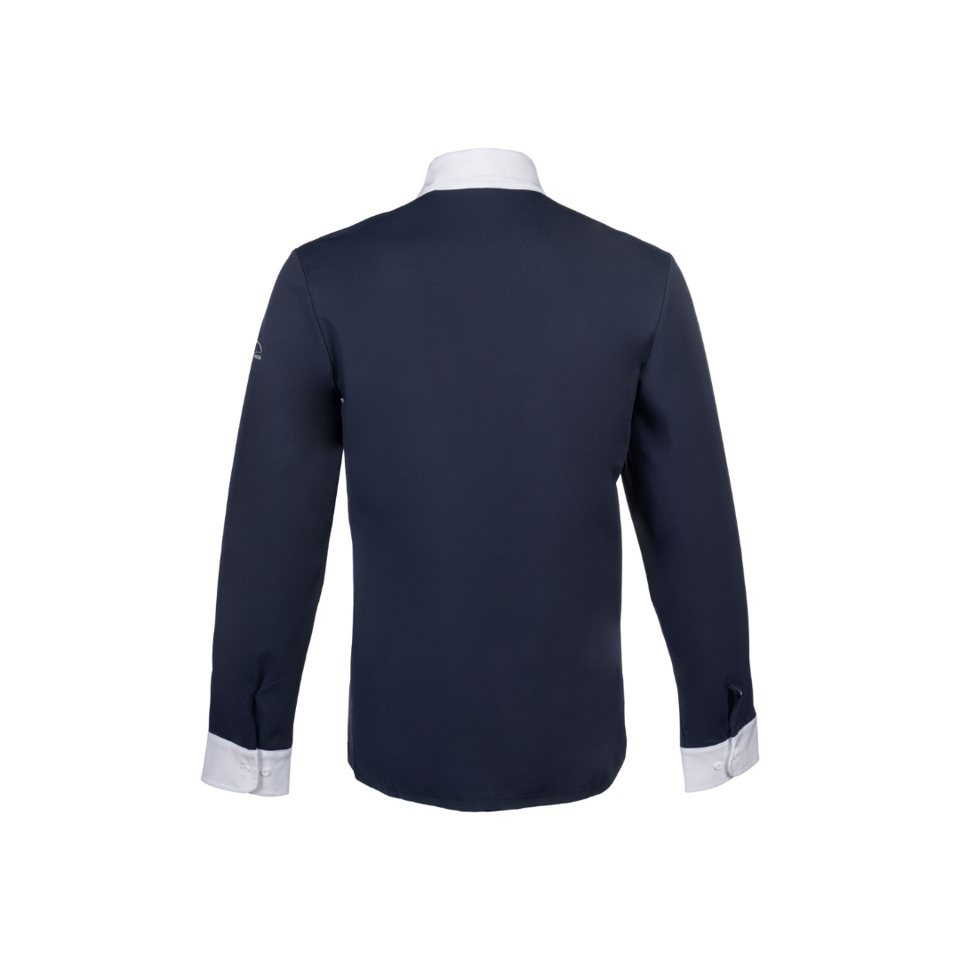 HKM Men's Long Sleeve Competition Shirt -Davie- #colour_deep-blue