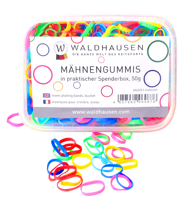 Waldhausen Rubber Plaiting Bands with Box #colour_multicolour