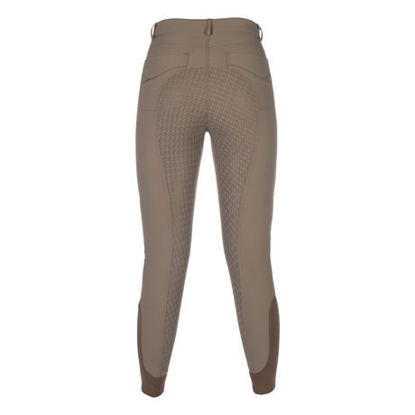 HKM Ladies Silicone Full Seat Riding Breeches -Amalfi- #colour_taupe