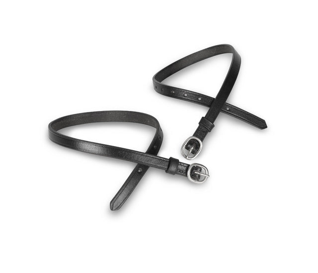 Shires Leather Spur Straps #colour_black