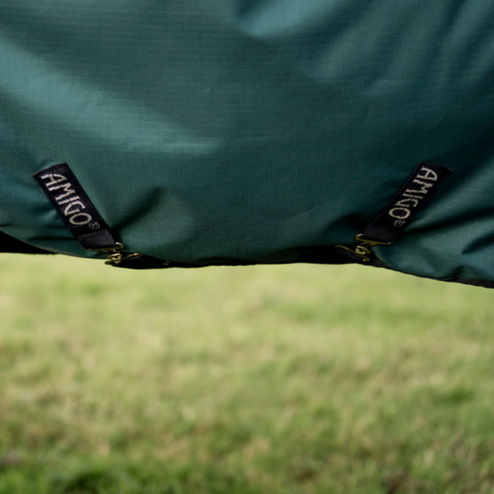 Horseware Ireland Amigo Ripstop 900D 100g Turnout Rug #colour_dynasty-green-navy-silver