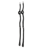 STAR Side Reins with Rubber Ring #colour_black