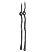 STAR Side Reins with Rubber Ring #colour_black