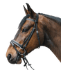 Waldhausen Star Diamond Bridle #colour_black-white