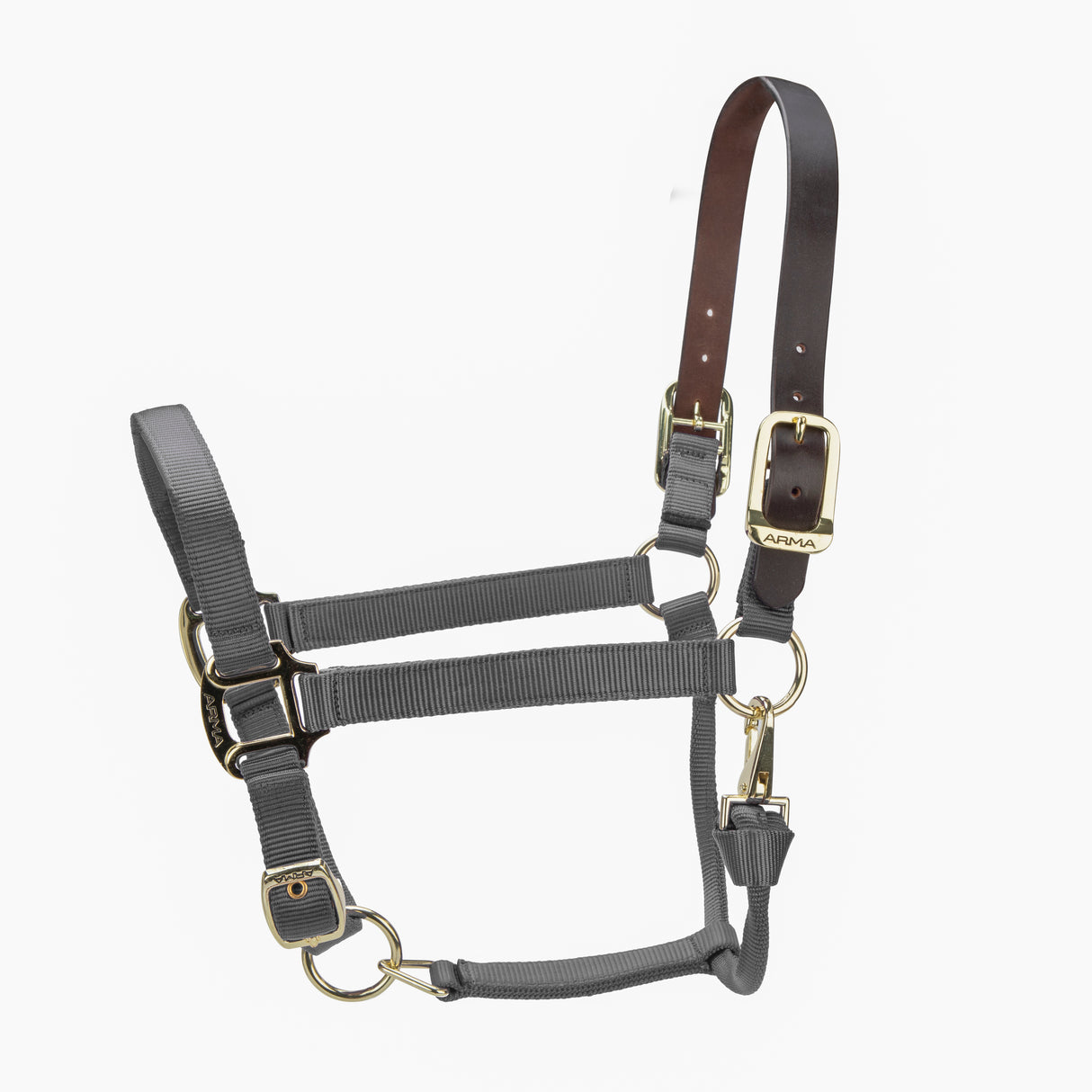 Shires ARMA Premium Adjustable FieldSafe Headcollar #colour_grey
