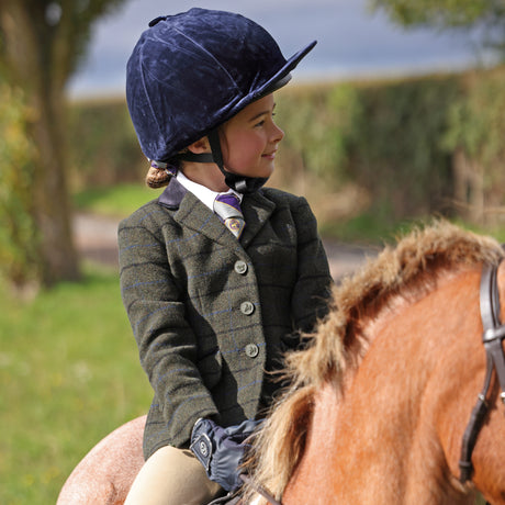 Shires Aubrion Saratoga Children's Jacket #colour_dark-green-check