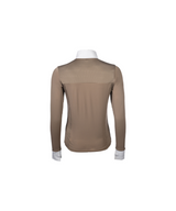 HKM Women's Long Sleeve Competition Shirt -Virginia- #colour_taupe