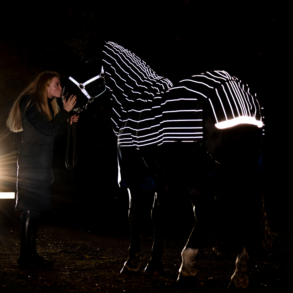 Horseware Ireland Amigo 1200D FieldSafe Reflectech Plus 250g Turnout Rug #colour_black-reflective-black