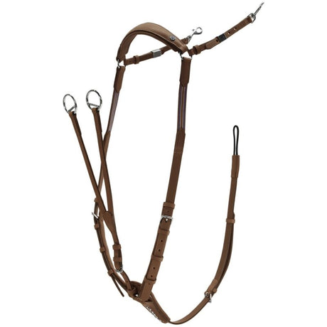 Stubben Pro-Jump Breastplate Open Martingale Fork #colour_ebony
