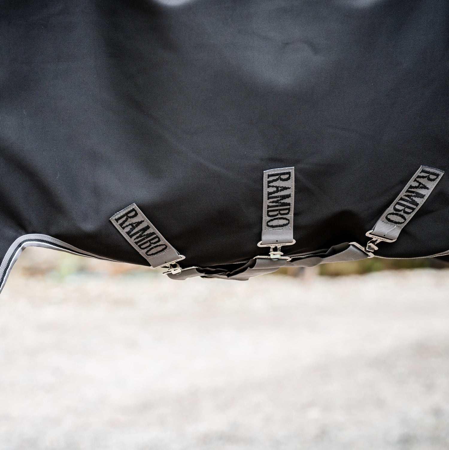 Horseware Ireland Rambo Supreme 1680D Turnout Plus 0g #colour_black-thunderstorm-grey-silver