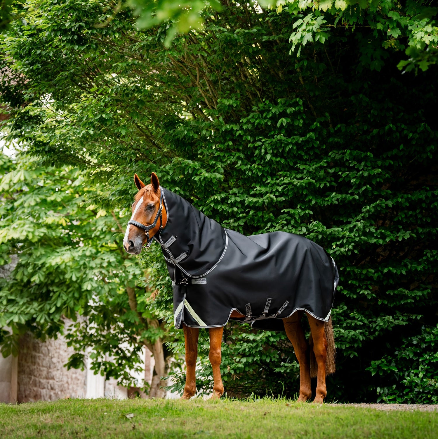 Horseware Ireland Rambo Supreme 1680D Turnout Plus 0g #colour_black-thunderstorm-grey-silver