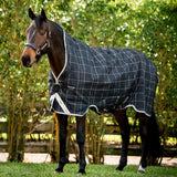 Horseware Ireland Rhino Wug with Vari Layer Lite 100g #colour_back-grey-white-check-grey