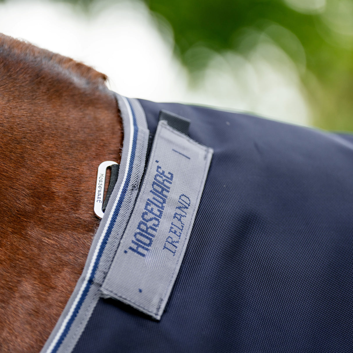 Horseware Ireland Rambo 1680D 100g Turnout Rug #colour_navy-thunderstorm-grey-silver