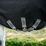 Horseware Ireland Rambo 1680D 100g Turnout Rug #colour_black-thunderstorm-grey-silver