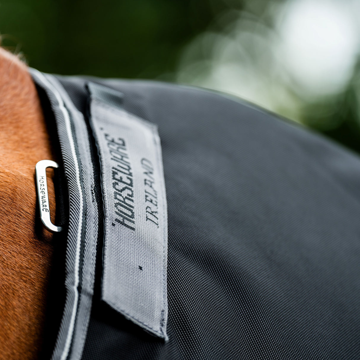 Horseware Ireland Rambo 1680D 100g Turnout Rug #colour_black-thunderstorm-grey-silver