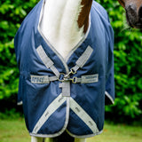 Horseware Ireland Amigo Bravo 12 XL 0g Lite Turnout Rug #colour_navy-titanium-grey-silver