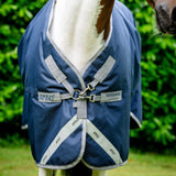 Horseware Ireland Amigo Bravo 12 XL 250g Medium Turnout Rug #colour_navy-titanium-grey-silver