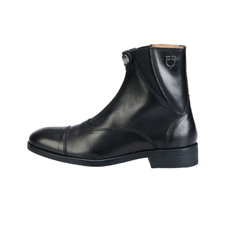Equestro Unisex Ankle Boots With Front Zip Maximum Comfort #colour_black