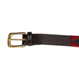 Leather belt with southwest patterm