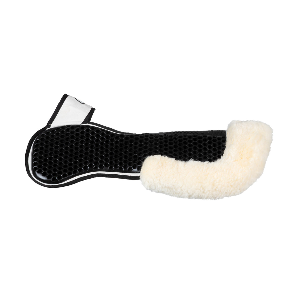 Acavallo Pad SP WFS Suede Rear Sheepskin Hexagonal Gel Flat #colour_white-natural