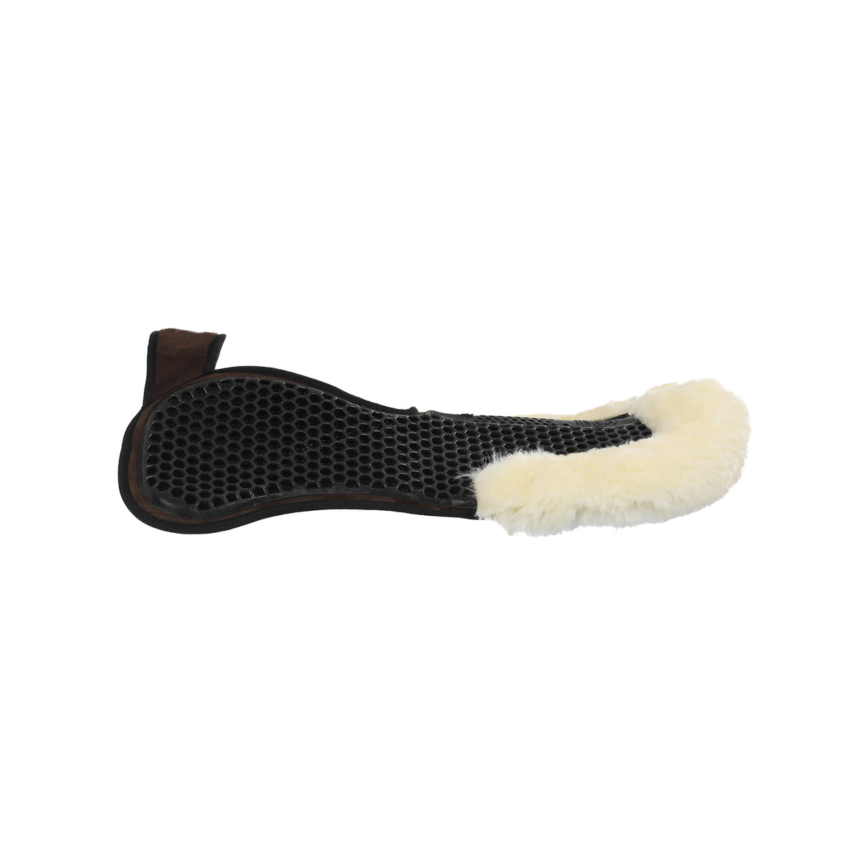 Acavallo Pad SP WFS Suede Rear Sheepskin Hexagonal Gel Flat #colour_brown-natural
