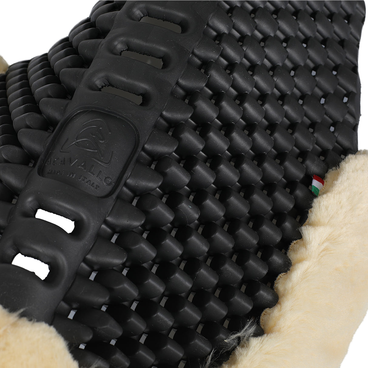 Acavallo Pad Piuma-FS Respira-FS Cut-Out Eva Front & Rear Riser #colour_natural
