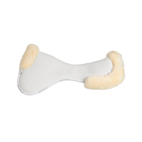 Acavallo Pad MF-S JCCS-S CW-CS Suede Cut-Out Sheepskin Flat #colour_white_natural