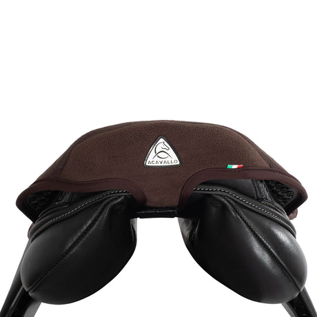 Acavallo Ortho-Pubis Seat Saver Jumping Classic Gel-In Dri-Lex 20mm #colour_brown