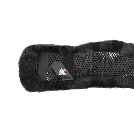 Acavallo Shaped Girth Sleeve Classic Gel Sheepskin #colour_black