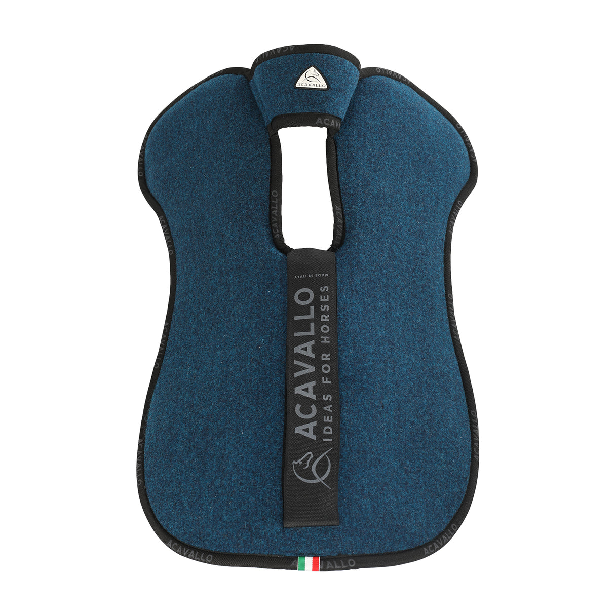 Acavallo Pad Piuma WFS Pocket Double Felt Rear Riser #colour_blue