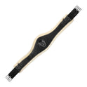 Acavallo Jumping Girth Leather & Removable Faux Sheepskin #colour_black