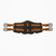 Stubben Equi-Soft® Short Saddle Girth with Cover - Tobacco #colour_vachette-leather-black