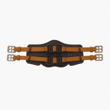 Stubben Equi-Soft® Short Saddle Girth with Cover - Tobacco #colour_vachette-leather-ebony