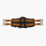 Stubben Equi-Soft® Short Saddle Girth with Cover - Tobacco #colour_vachette-leather-ebony