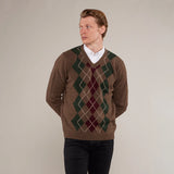 Toggi Men's Cove V Neck Argyle Jumper