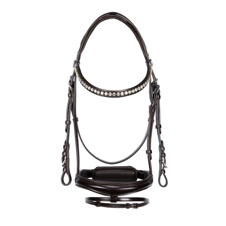 Equestro English Leather Bridle With Glitter