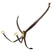 Equestro Tanned Leather Fork Breastplate With Steel Buckles #colour_brown