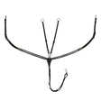Tanned leather fork breastplate with silver clincher