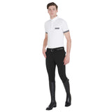 Equestro Men's Slim Fit Grip Breeches With Logo