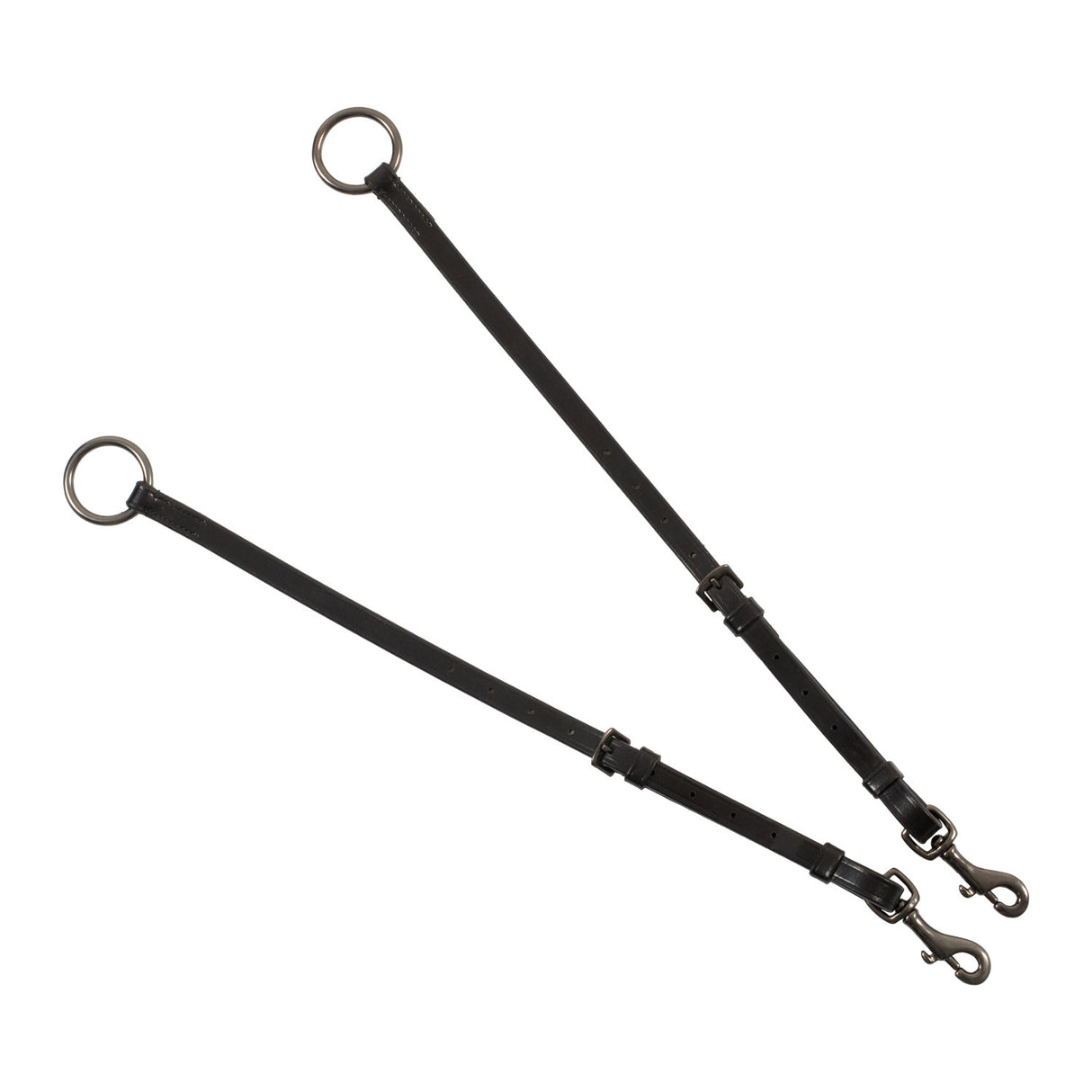 Tanned leather fork breastplate with black clincher