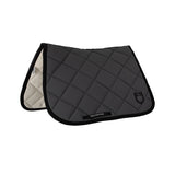 Equestro Jumping Saddle Pad With Embroidered Logo Black Line Edition
