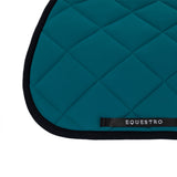 Equestro Jumping Saddle Pad With Embroidered Logo Black Line Edition