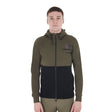 Equestro Men's Hooded Sweatshirt With Fleece Inside #colour_green