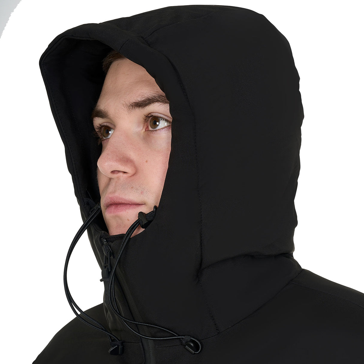 Equestro Men's Waterproof And Windproof Jacket In Nylon #colour_black