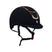 Helmet with colored velvet frame