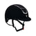 Equestro Ultra-Light Velvet Helmet With Rhinestones #colour_black/silver