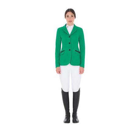 Women's competition jacket three buttons perforated fabric
