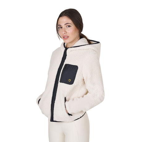 Women's sweatshirt in fleece with front pocket