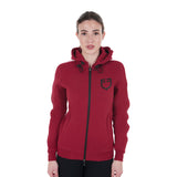 Equestro Women's Hooded Sweatshirt With Front Zip