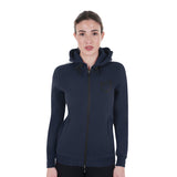 Equestro Women's Hooded Sweatshirt With Front Zip